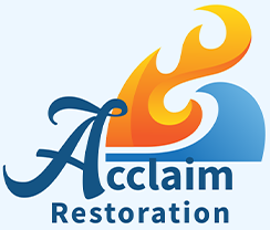 A logo of acclaim restoration